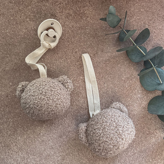 Fabric Rattle - Rose Beige Bear