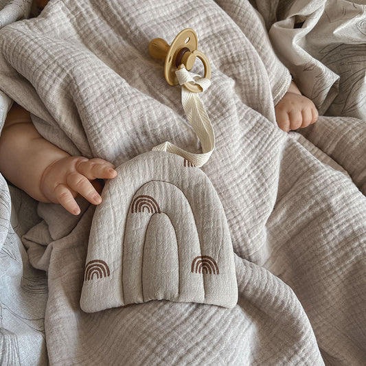 Crinkle Toy – Beige Rainbow