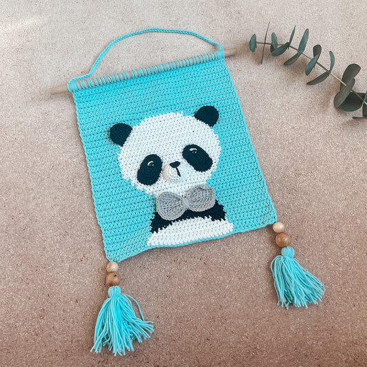 Hanging Crochet Wall Nursery Decor – Panda