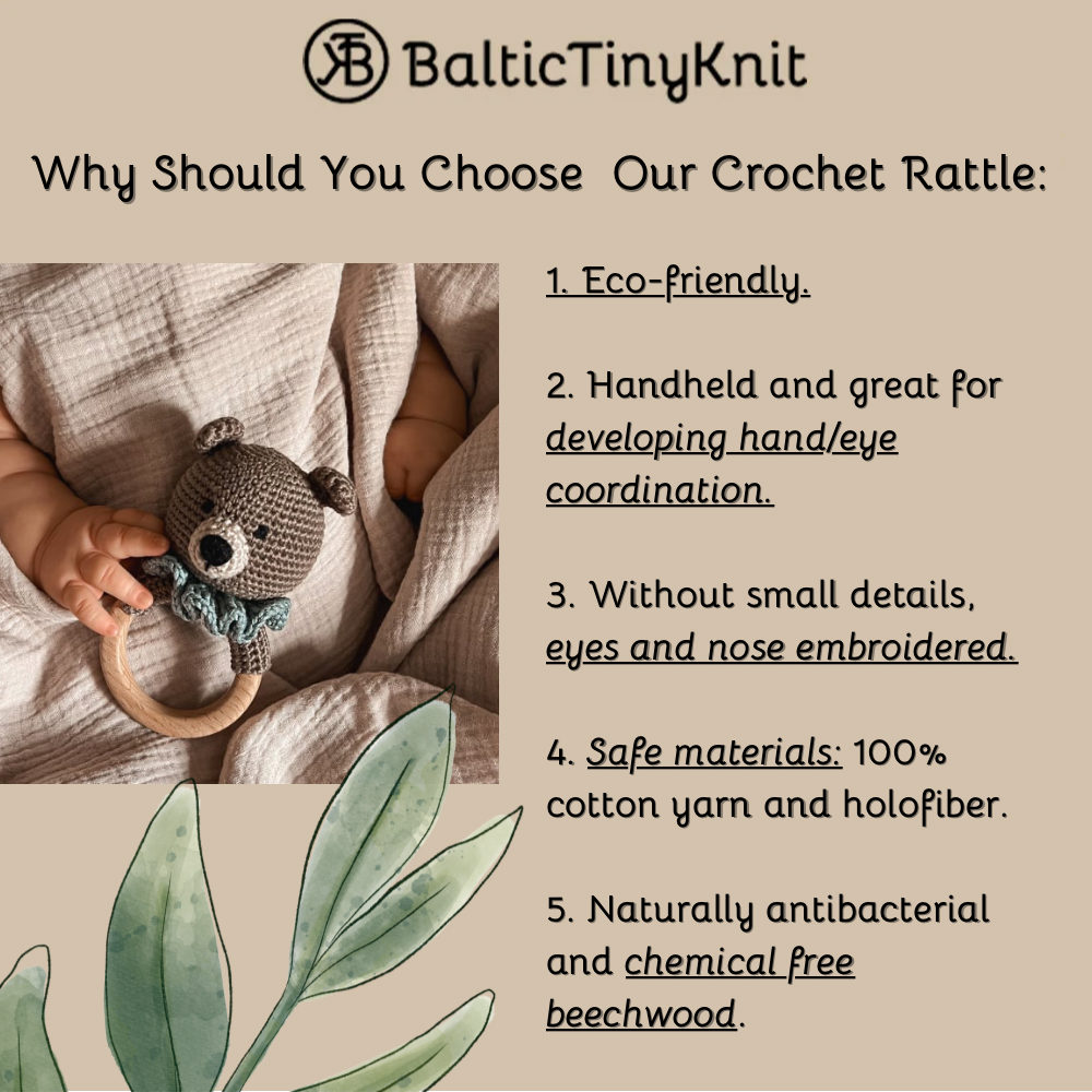 Crochet Rattle – Bear