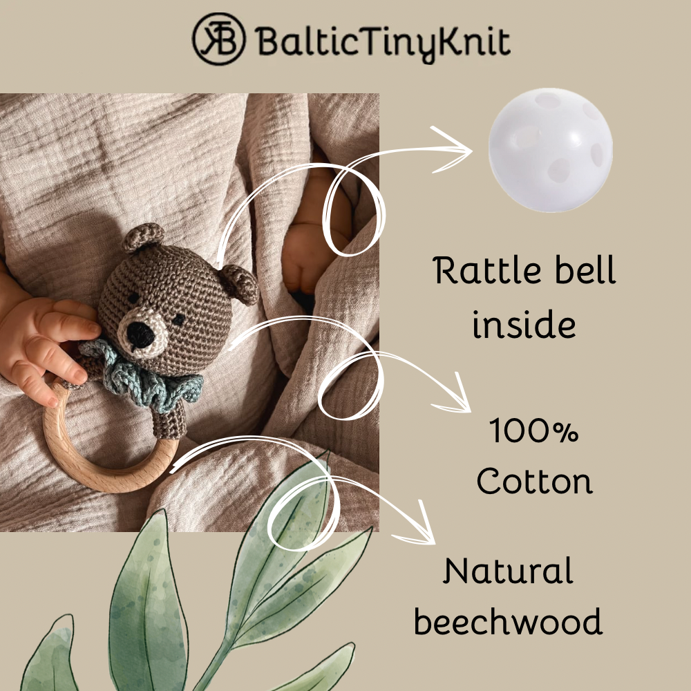 Crochet Rattle – Bear
