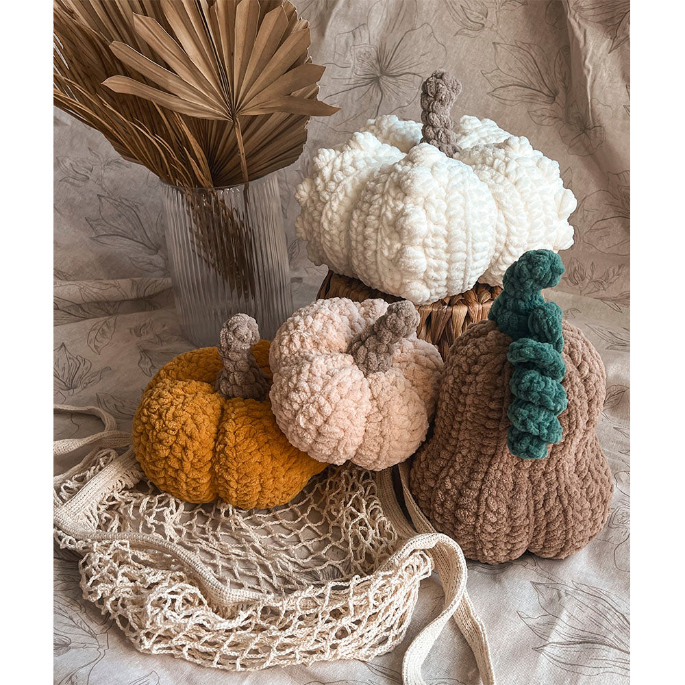 Fall Decor, Autumn Aesthetic - Crochet Pumpkin, Large