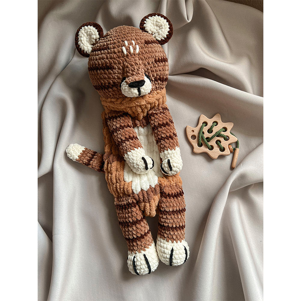 Soft Nightdress Case, Pajama Bag - Crochet Tiger