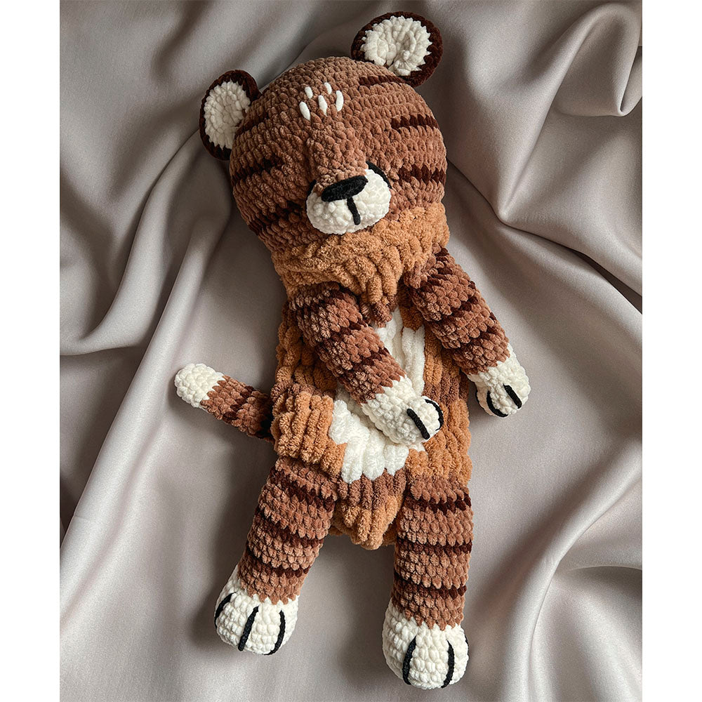 Soft Nightdress Case, Pajama Bag - Crochet Tiger