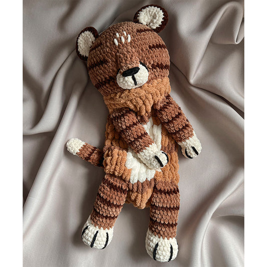 Soft Nightdress Case, Pajama Bag - Crochet Tiger