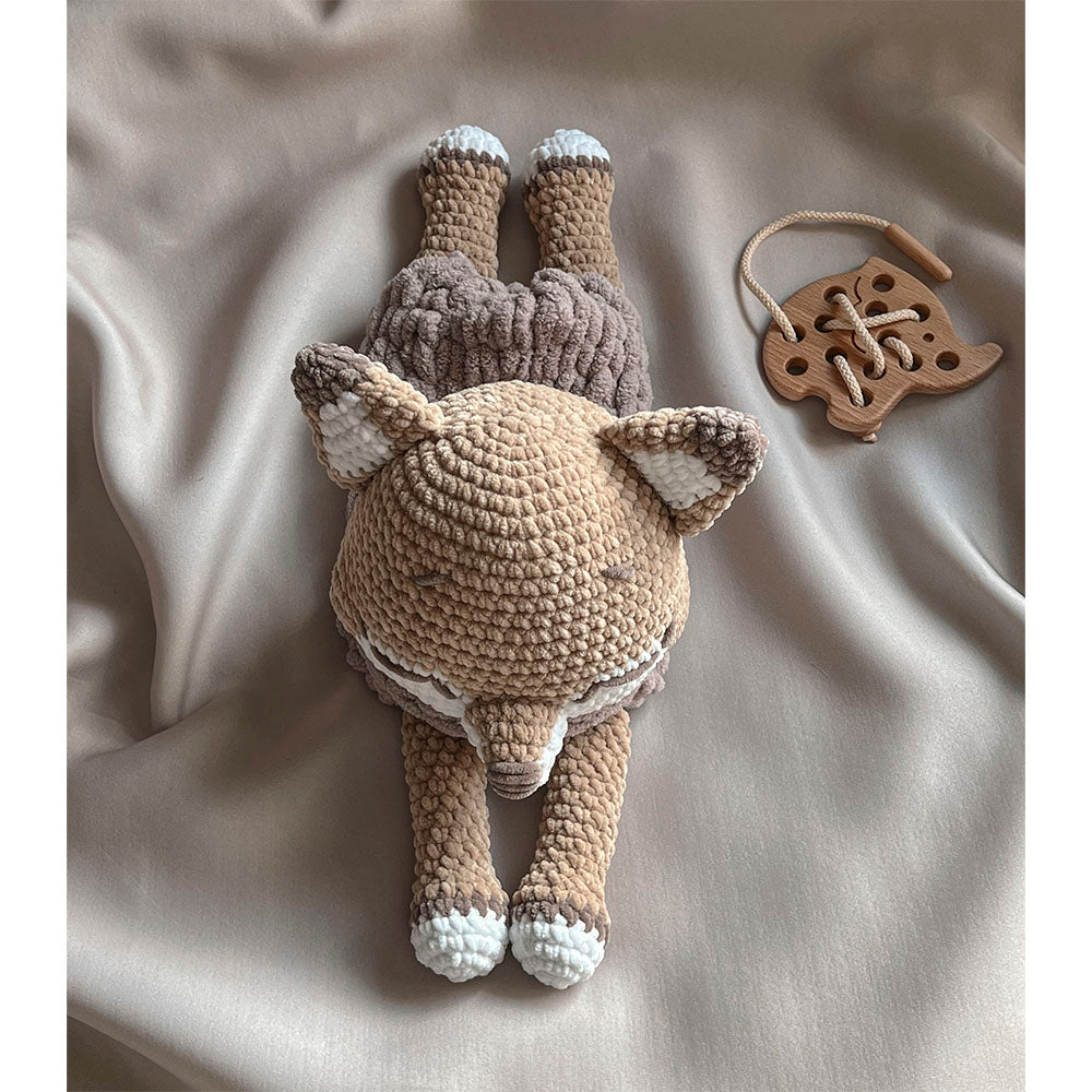 Soft Nightdress Case, Pajama Bag - Crochet Fox