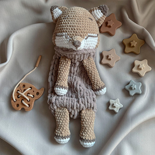 Soft Nightdress Case, Pajama Bag - Crochet Fox