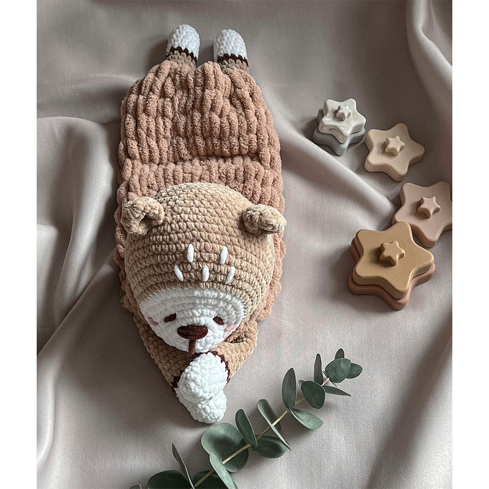 Soft Nightdress Case, Pajama Bag - Crochet Bear