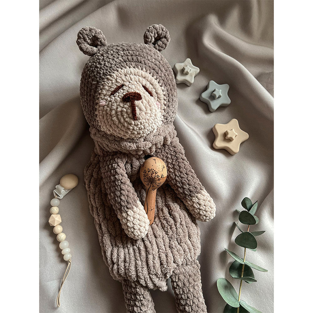 Soft Nightdress Case, Pajama Bag - Crochet Bear