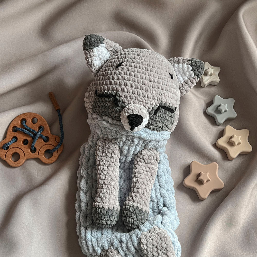 Soft Nightdress Case, Pajama Bag - Crochet Fox