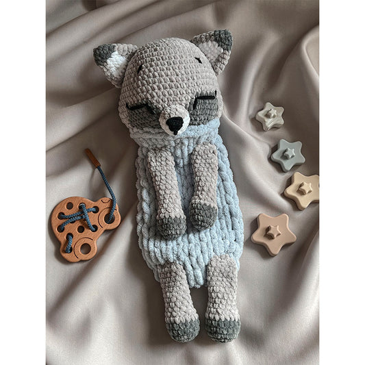 Soft Nightdress Case, Pajama Bag - Crochet Fox