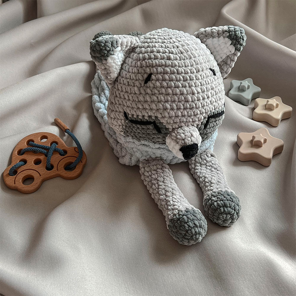 Soft Nightdress Case, Pajama Bag - Crochet Fox