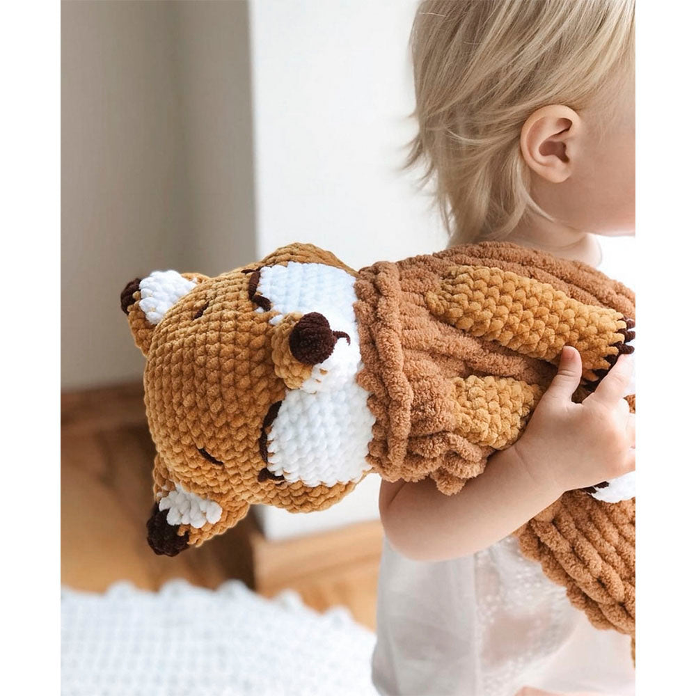 Soft Nightdress Case, Pajama Bag - Crochet Fox