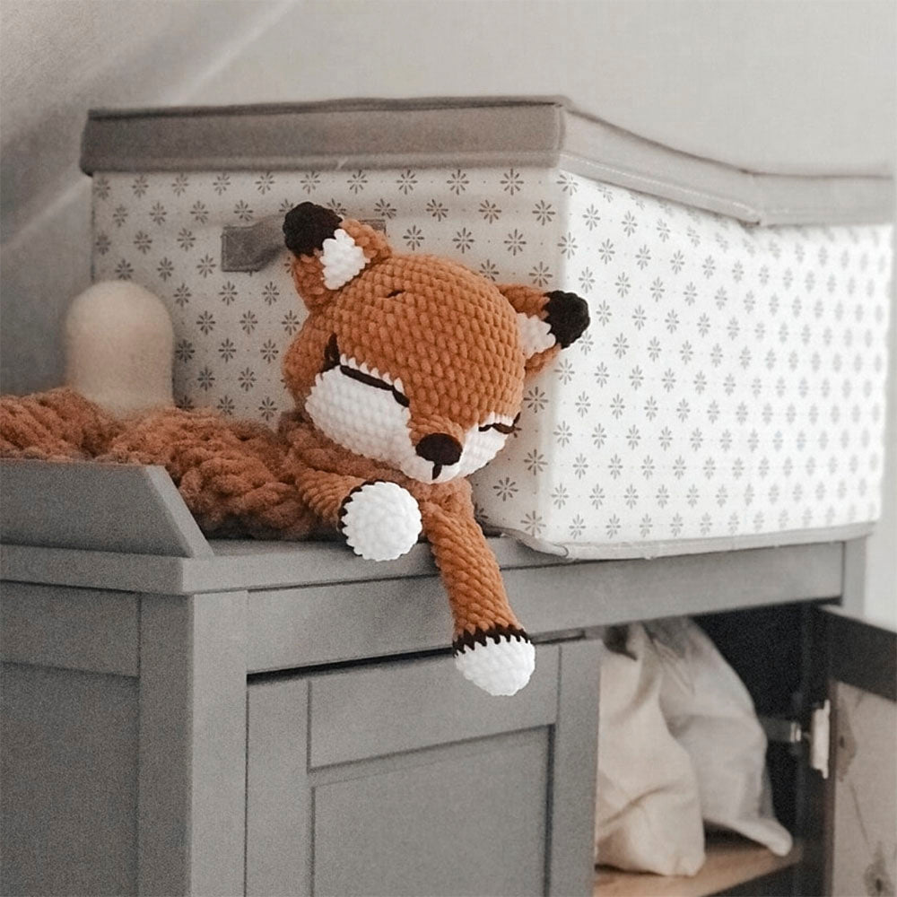 Soft Nightdress Case, Pajama Bag - Crochet Fox