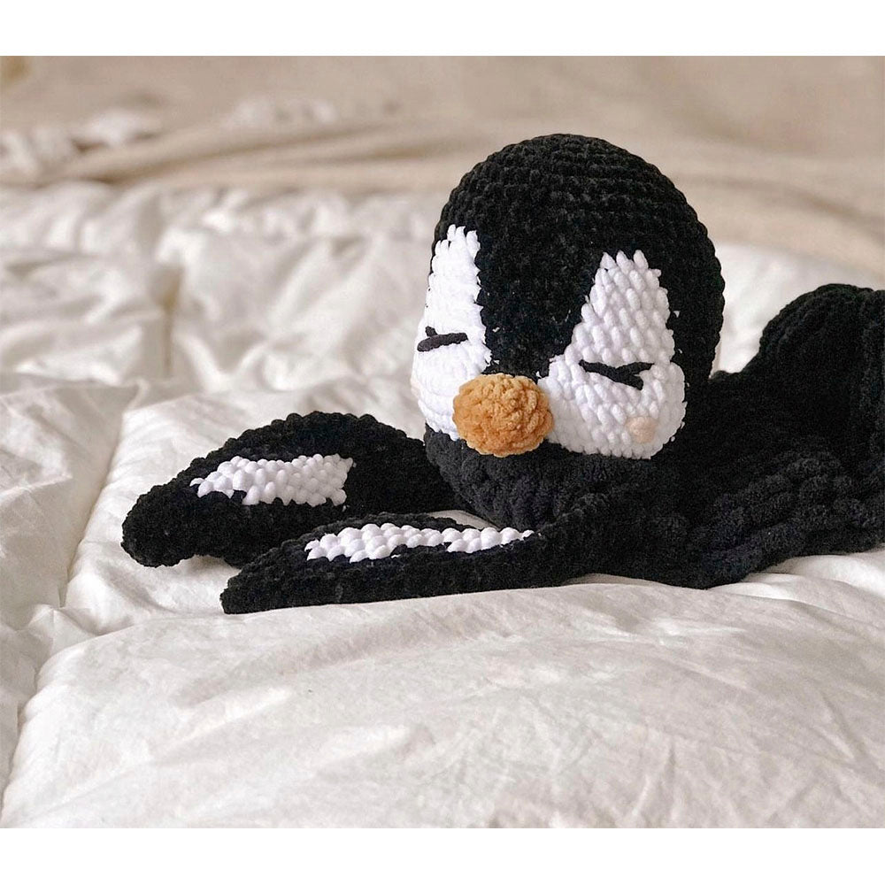 Soft Nightdress Case, Pajama Bag - Crochet Penguin