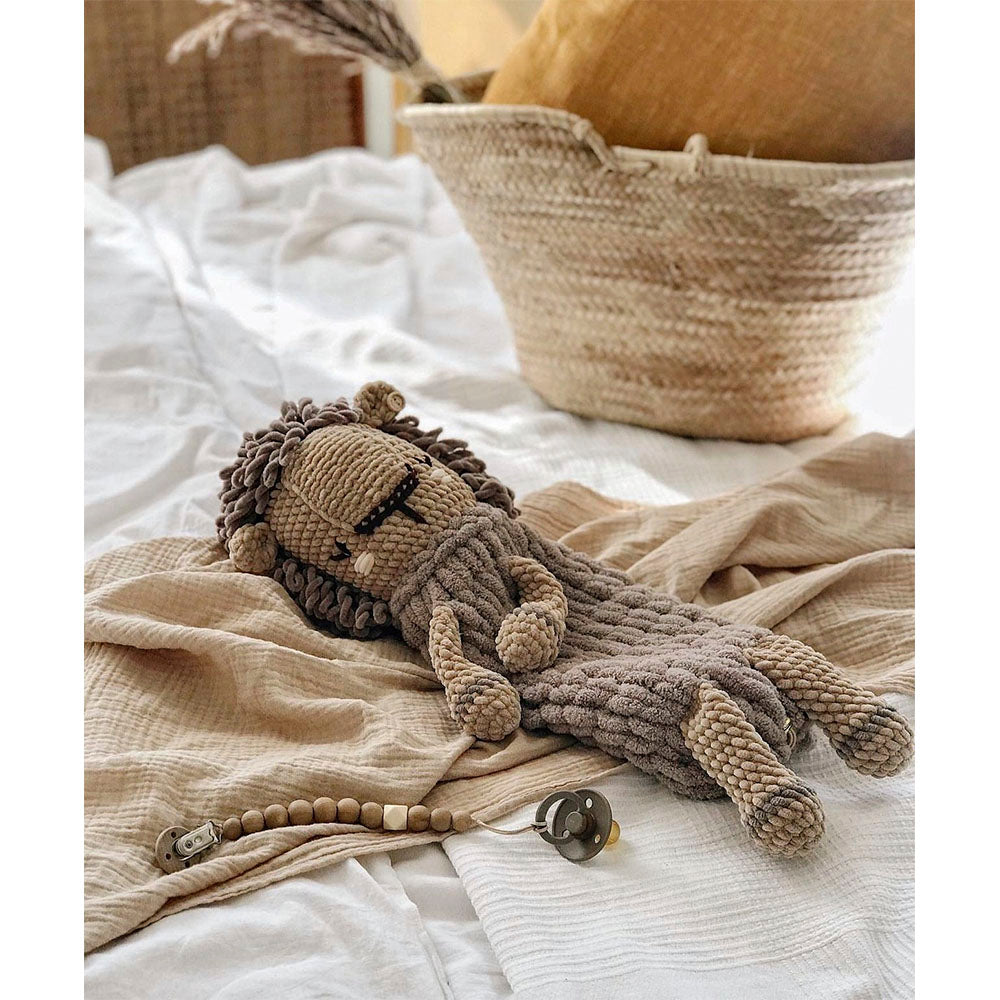 Soft Nightdress Case, Pajama Bag - Crochet Lion