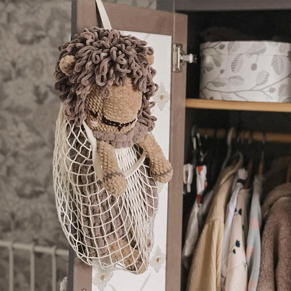 Soft Nightdress Case, Pajama Bag - Crochet Lion