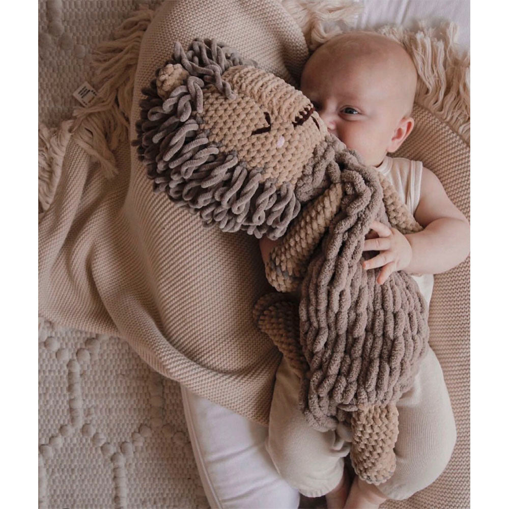 Soft Nightdress Case, Pajama Bag - Crochet Lion