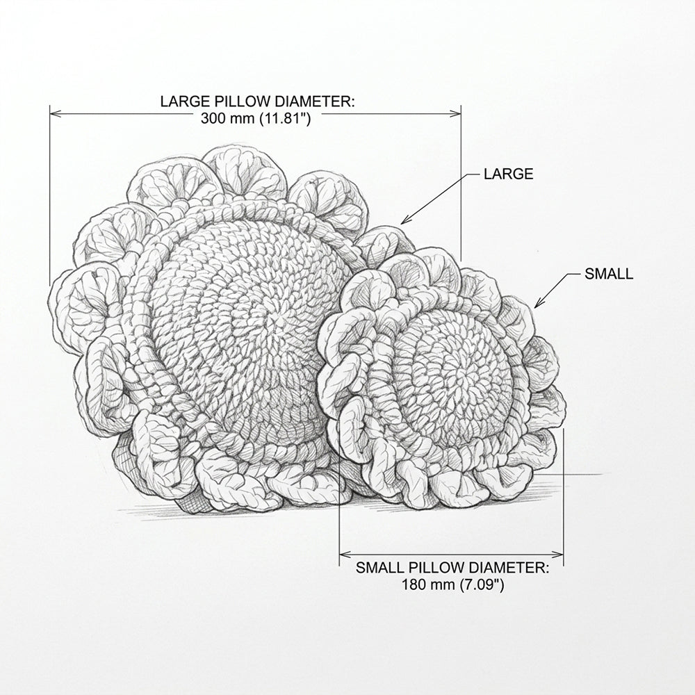 Cojín de ganchillo – flor