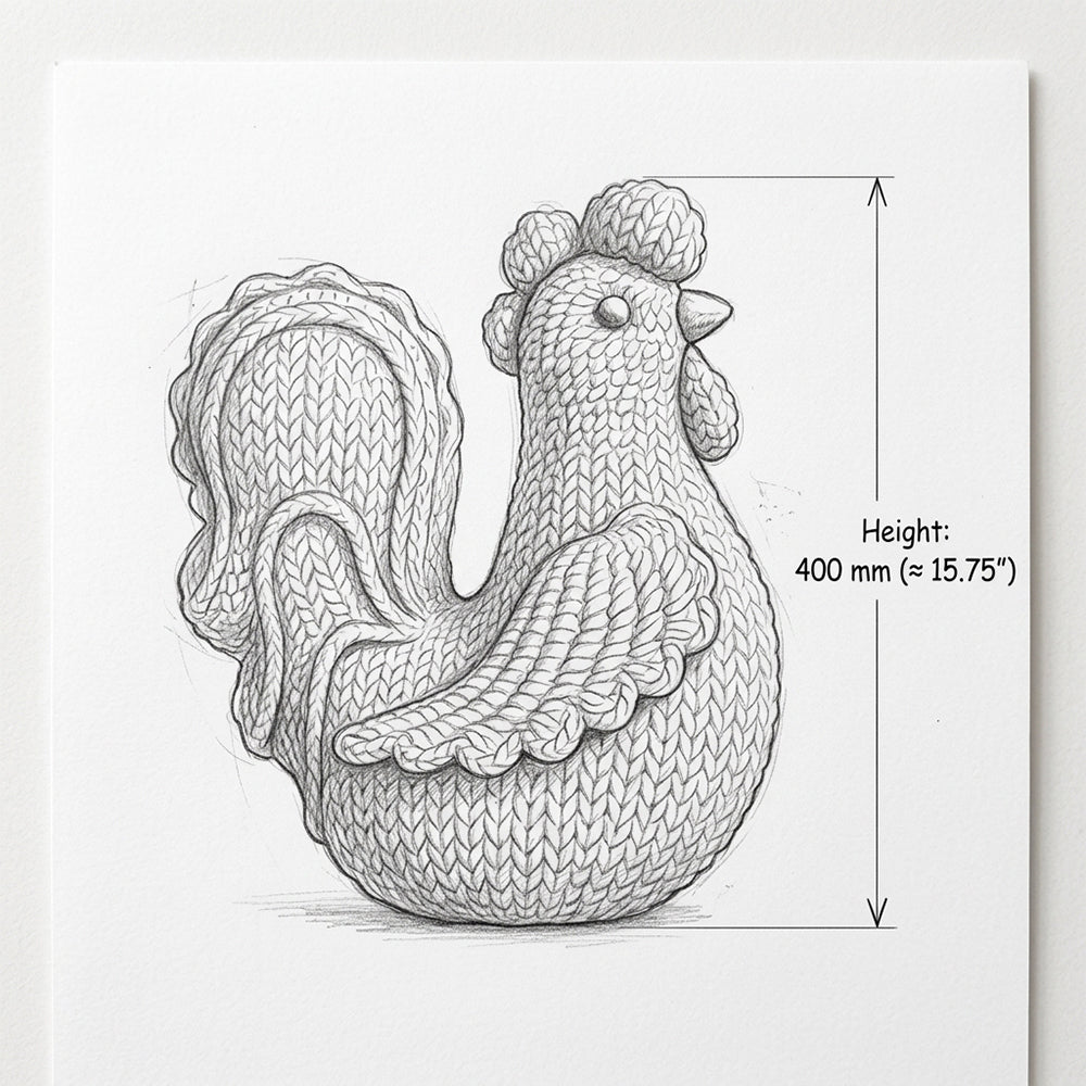 Cojín de ganchillo – gallo