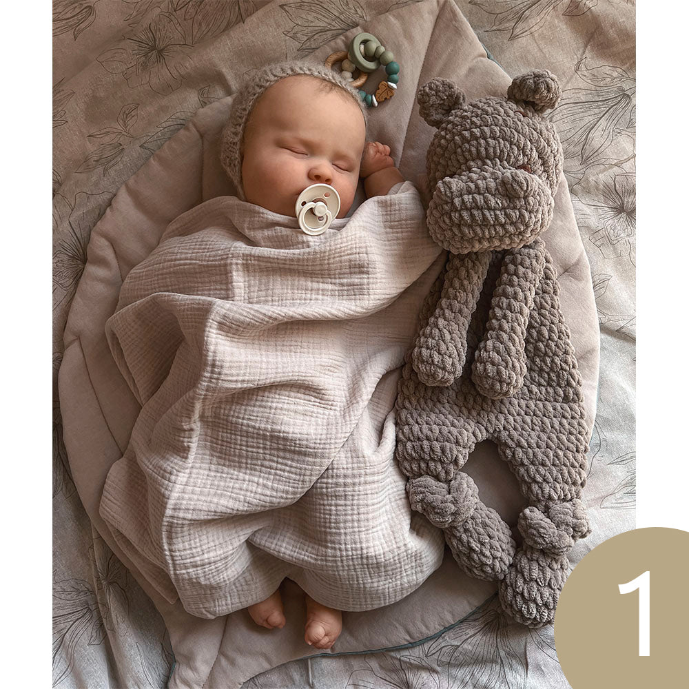 Plushie Sleeping Toy, Comforter – Hippopotamus