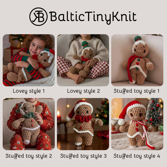 Plushie Sleeping Toy, Comforter – Christmas Gingerbread Man