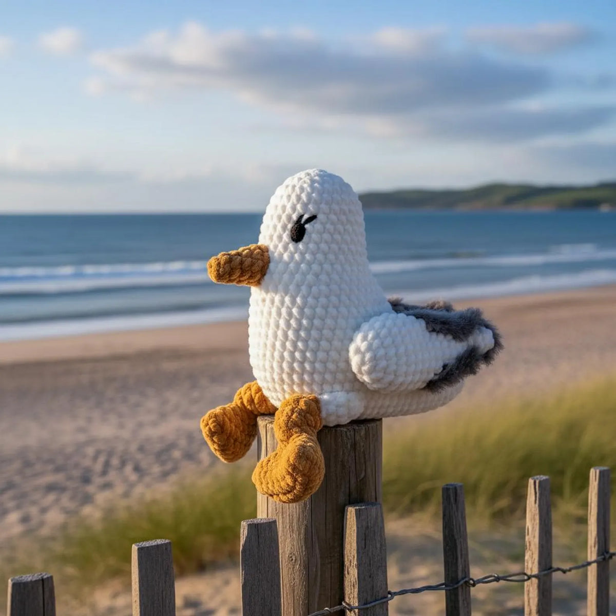 Crochet Plushie Soft Toy, Cuddle Toy – Seagull