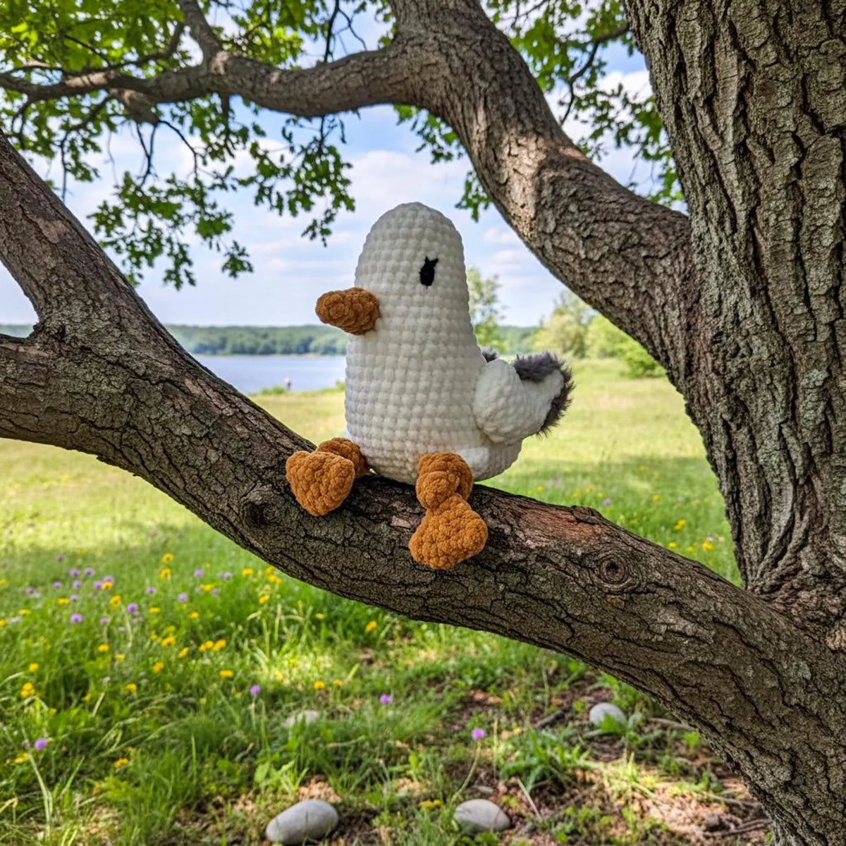 Crochet Plushie Soft Toy, Cuddle Toy – Seagull
