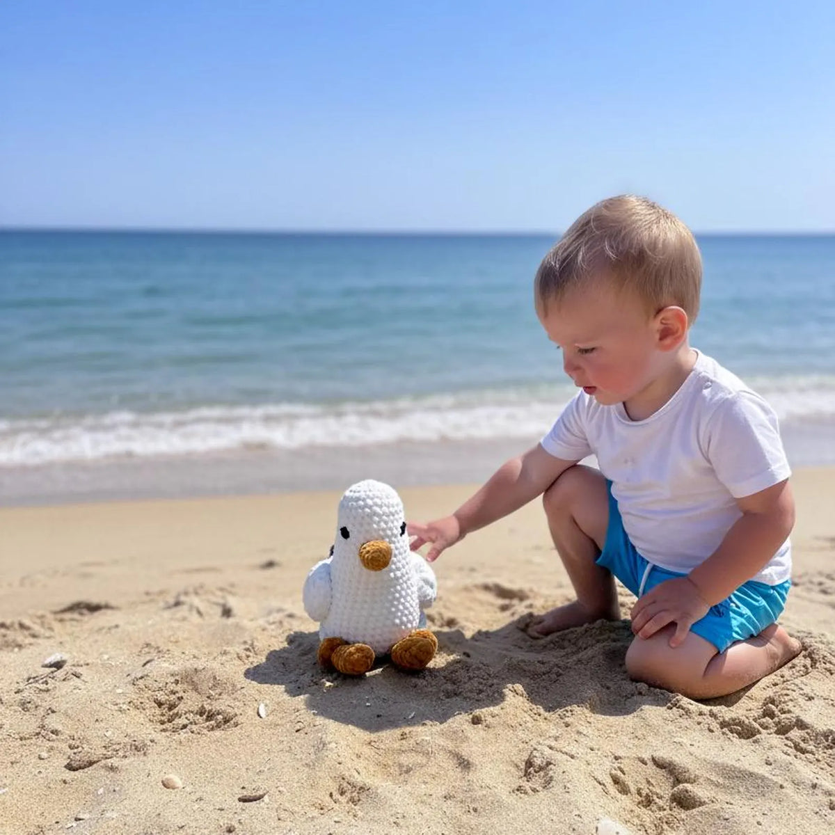 Crochet Plushie Soft Toy, Cuddle Toy – Seagull