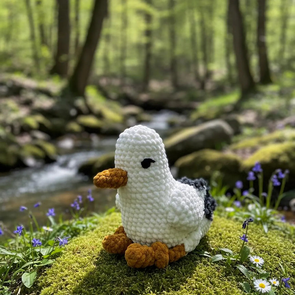 Crochet Plushie Soft Toy, Cuddle Toy – Seagull