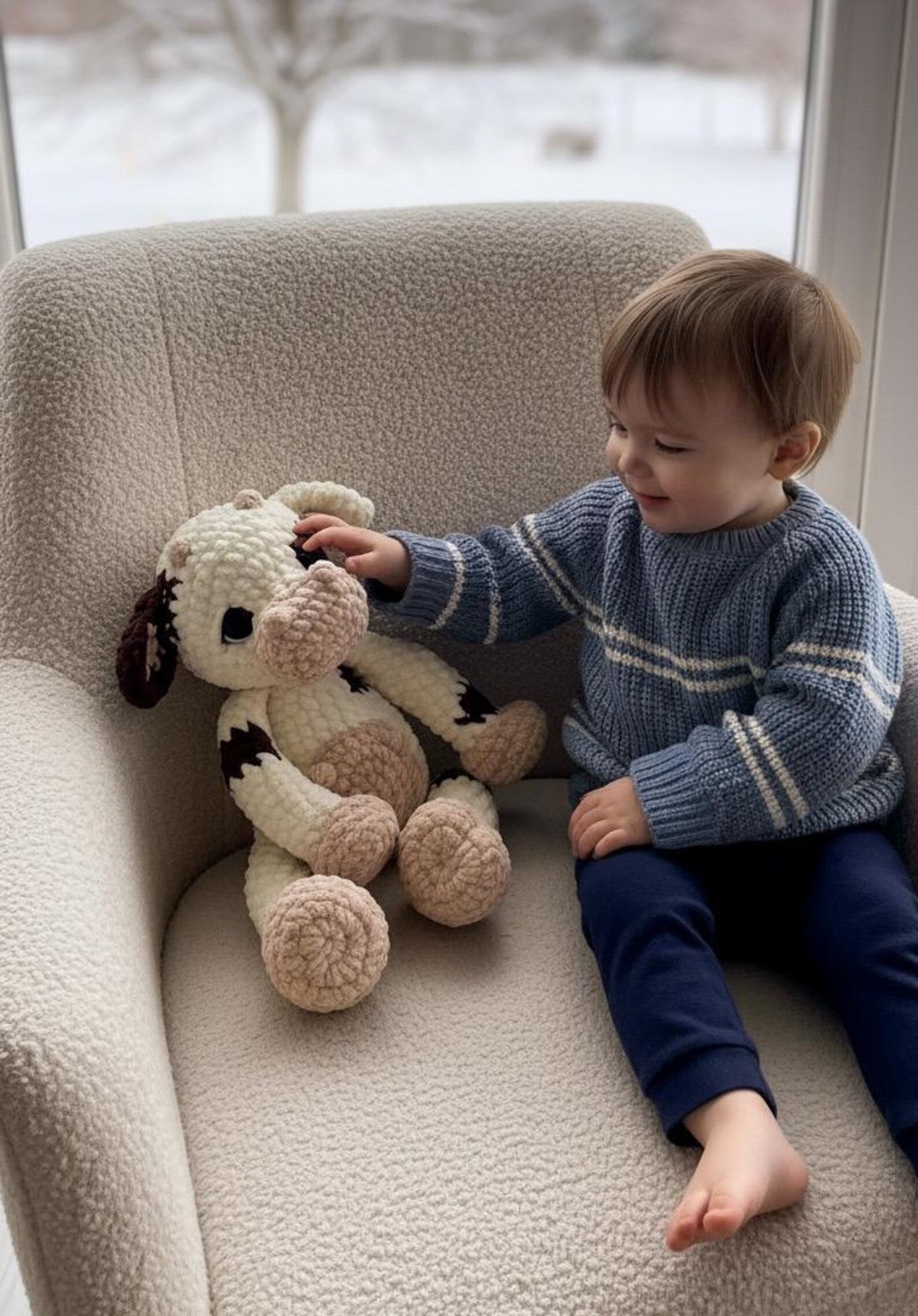 Crochet Plushie Soft Toy, Cuddle Toy – Cow