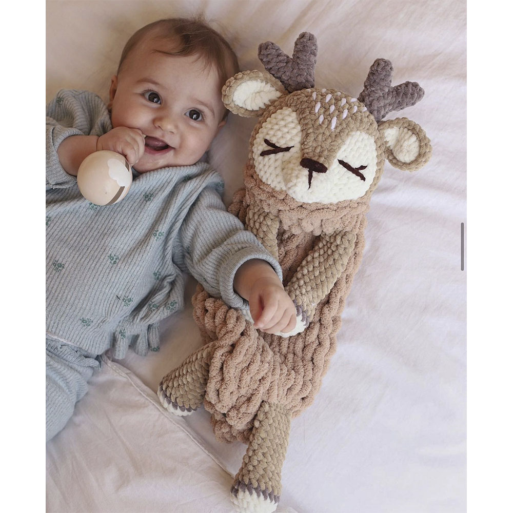 Soft Nightdress Case, Pajama Bag Crochet Deer