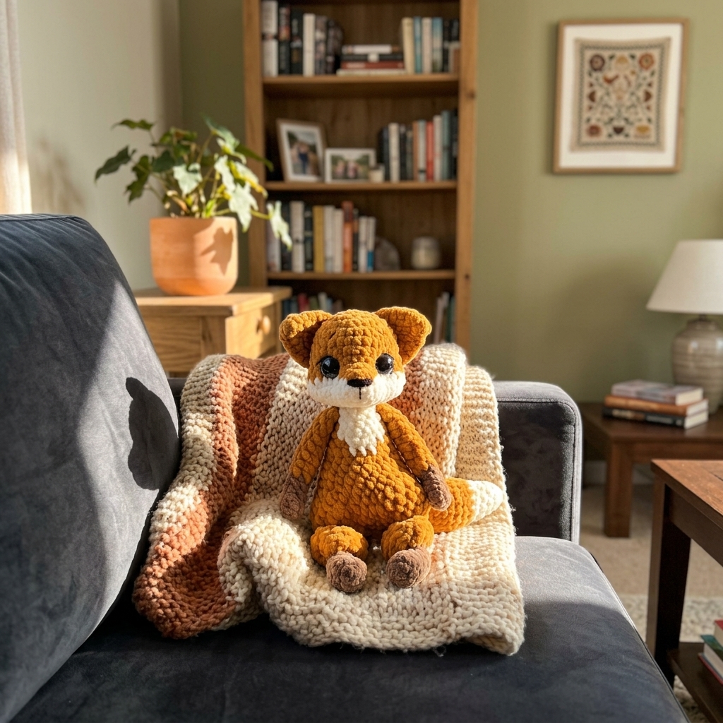 ST-000065 Plushie Sleeping Toy, Comforter – Fox