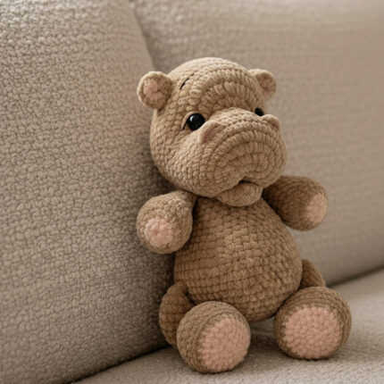 Crochet Plushie Soft Toy – Hippopotamus